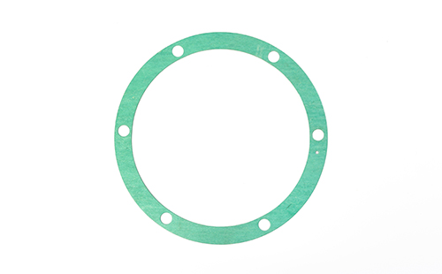 Eine grüne, ringförmige Dichtung mit mehreren gleichmäßig verteilten Montagebohrungen ist abgebildet.