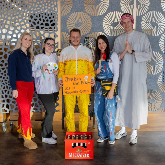 Gruppenbild der Abteilung am schmotzigen Donnerstag