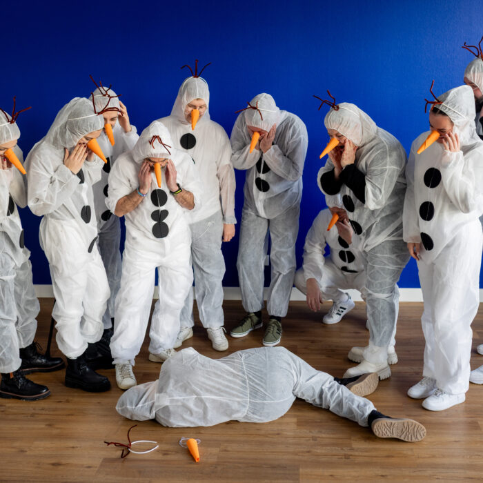 Gruppenbild der Abteilung am schmotzigen Donnerstag